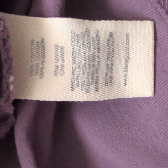 Life is Good Women's Cotton Purple Crewneck Long Sleeve Daisy Flower Print Sz M - Picture 16 of 16